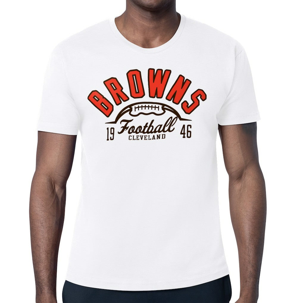 Cleveland Browns Starter Half Ball Logo T-Shirt - White T-shirts