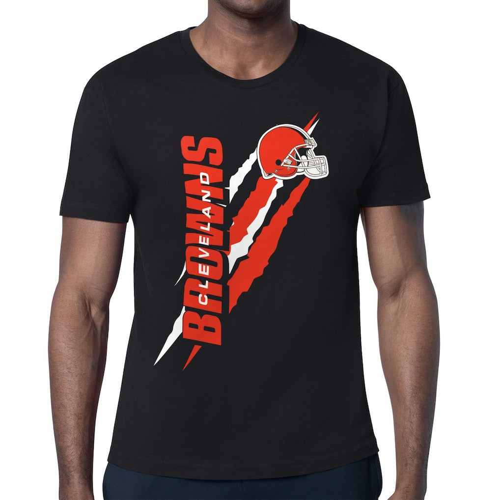 Cleveland Browns Starter Color Scratch T-Shirt - Black T-shirts