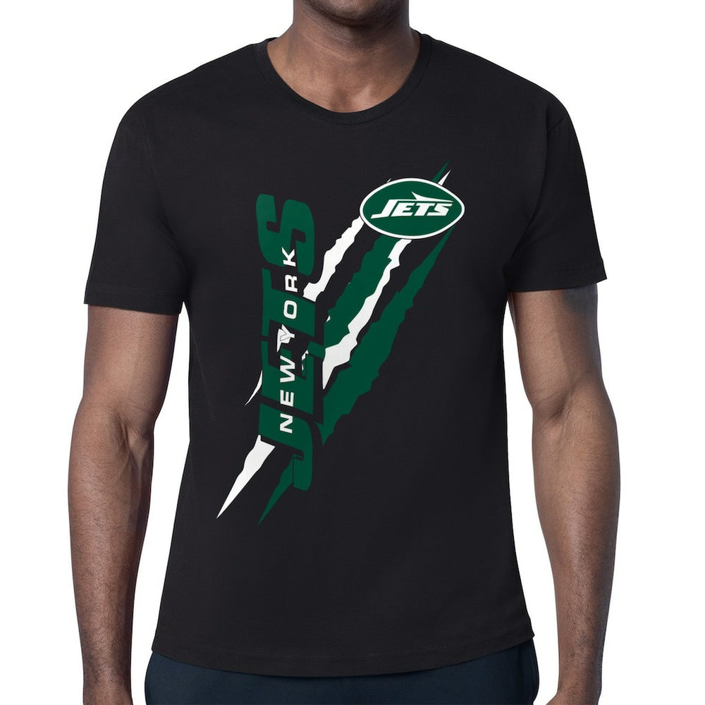 New York Jets Starter Color Scratch T-Shirt - Black T-shirts