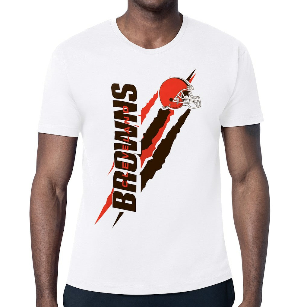 Cleveland Browns Starter Color Scratch T-Shirt - White T-shirts