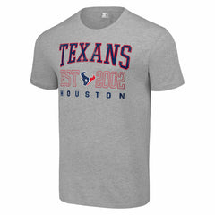 Houston Texans Starter Distressed Graphic T-Shirt - Heather Gray T-shirts