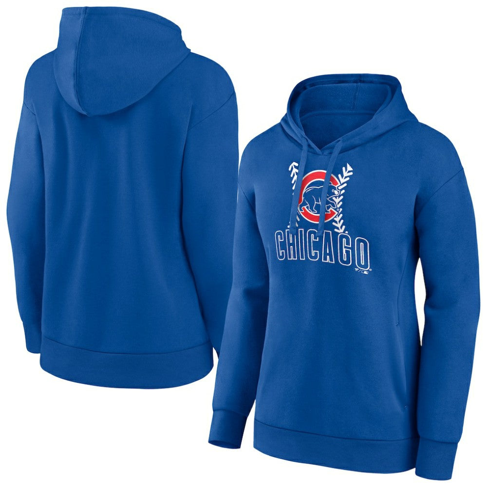 Chicago Cubs Women's Fastball Pullover Hoodie - Royal Hoodies