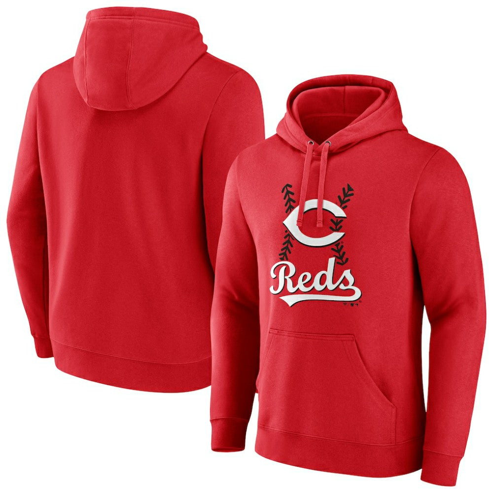 Cincinnati Reds Fastball Pullover Hoodie - Red Hoodies