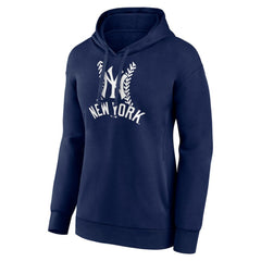 New York Yankees Women's Fastball Pullover Hoodie - Navy Hoodies