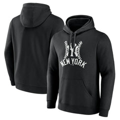 New York Yankees Fastball Pullover Hoodie - Black Hoodies