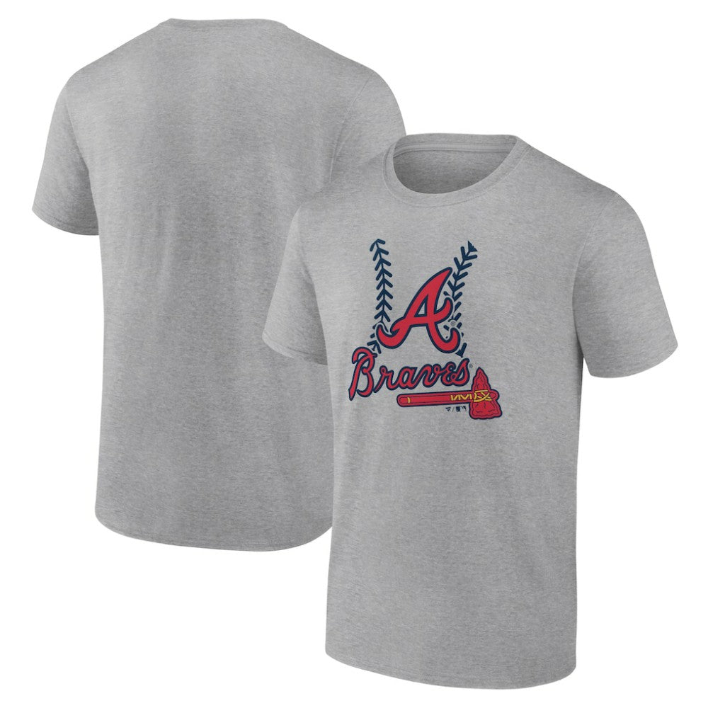 Atlanta Braves Fastball T-Shirt - Heather Gray T-shirts