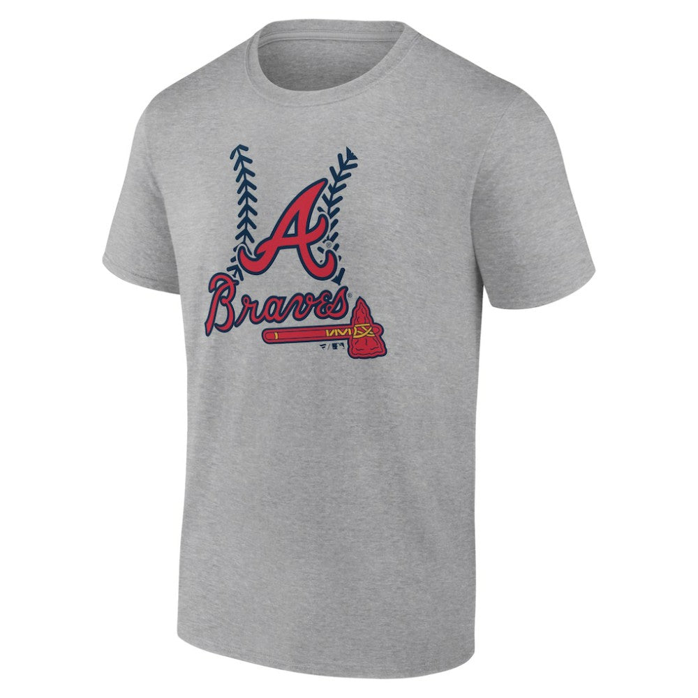 Atlanta Braves Fastball T-Shirt - Heather Gray T-shirts