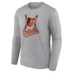 Baltimore Orioles Fastball Long Sleeve T-Shirt - Gray T-shirts