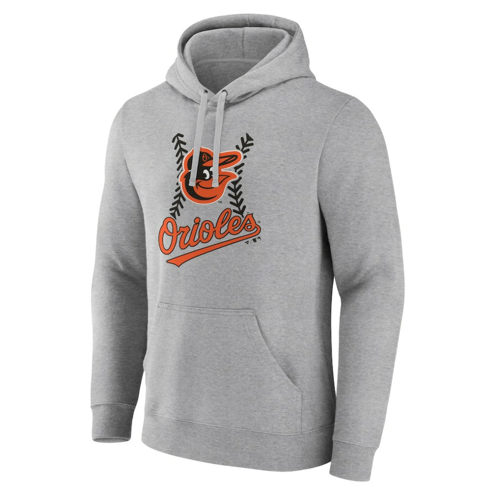Baltimore Orioles Fastball Pullover Hoodie - Gray Hoodies