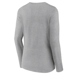 Baltimore Orioles Women's Fastball Long Sleeve V-Neck T-Shirt - Gray T-shirts