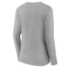 Cincinnati Reds Women's Fastball Long Sleeve V-Neck T-Shirt - Gray T-shirts