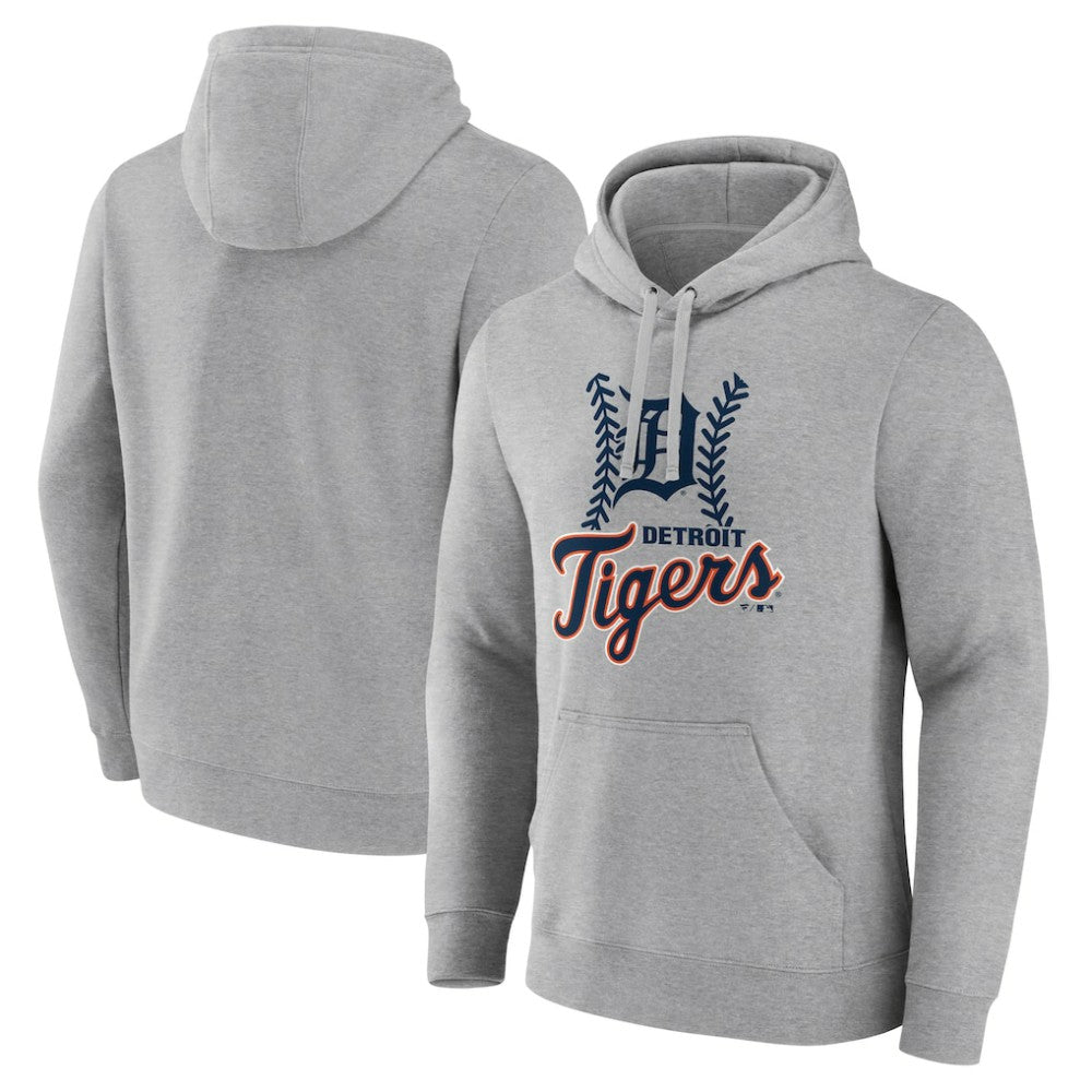Detroit Tigers Fastball Pullover Hoodie - Gray Hoodies