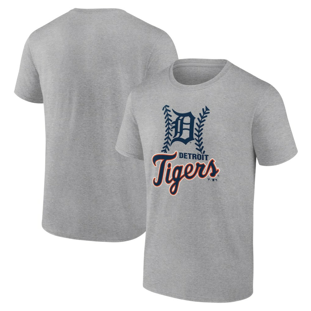 Detroit Tigers Fastball T-Shirt - Heather Gray T-shirts