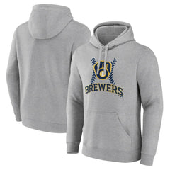 Milwaukee Brewers Fastball Pullover Hoodie - Gray Hoodies