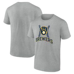 Milwaukee Brewers Fastball T-Shirt - Heather Gray T-shirts