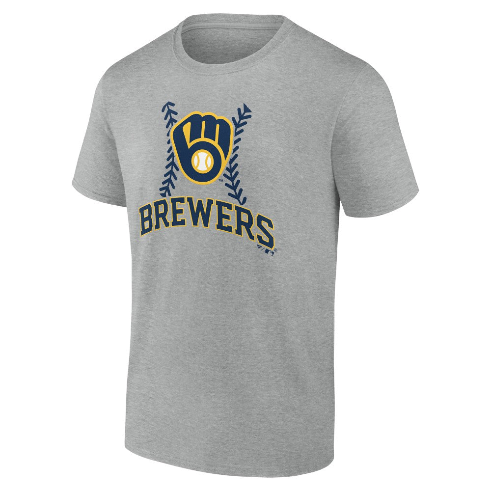 Milwaukee Brewers Fastball T-Shirt - Heather Gray T-shirts
