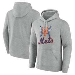 New York Mets Fastball Pullover Hoodie - Gray Hoodies