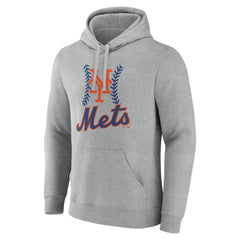 New York Mets Fastball Pullover Hoodie - Gray Hoodies
