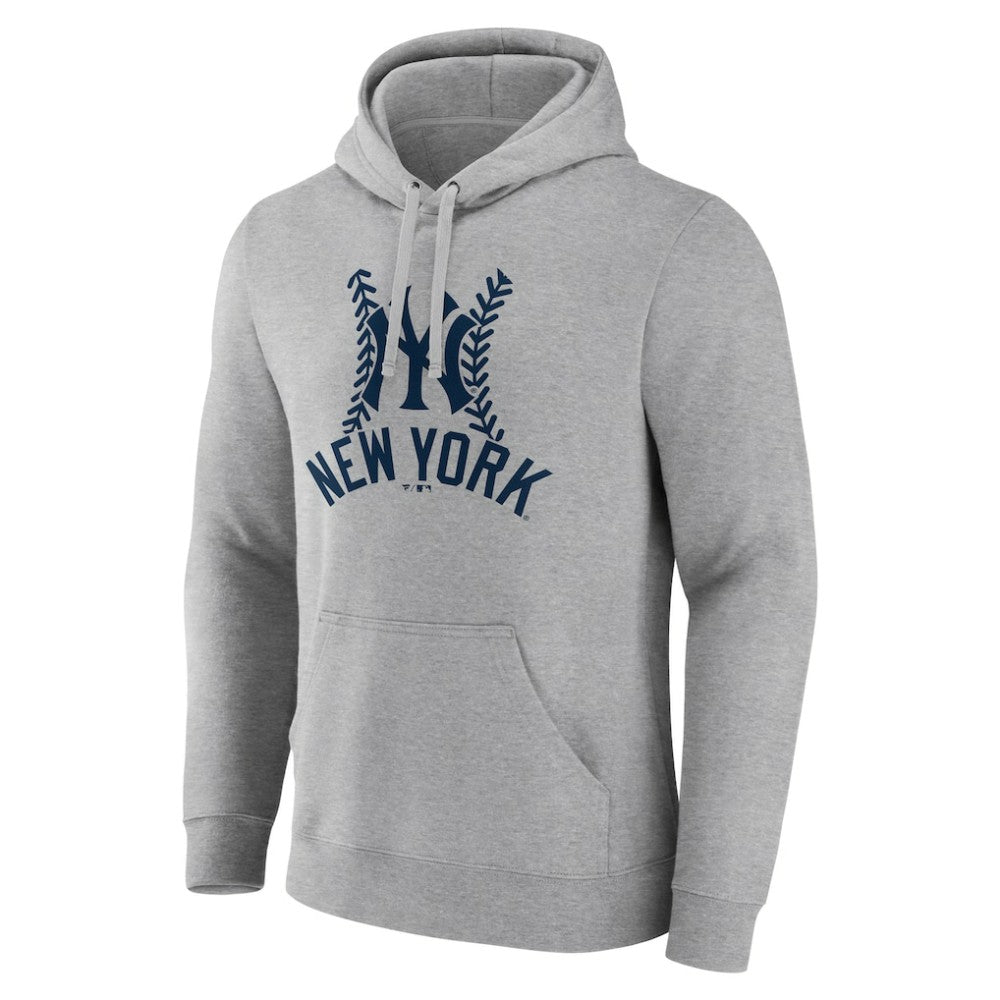 New York Yankees Fastball Pullover Hoodie - Gray Hoodies