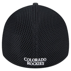 Colorado Rockies New Era Youth Camo 39THIRTY Flex Hat - Black Hats