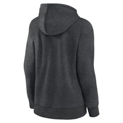 Cincinnati Reds Women's Monochrome Pullover Hoodie - Charcoal Hoodies
