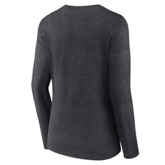 Cleveland Guardians Women's Monochrome Long Sleeve V-Neck T-Shirt - Charcoal T-shirts