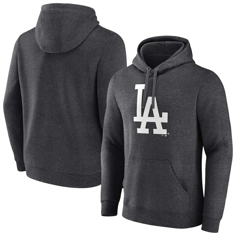 Los Angeles Dodgers Monochrome Pullover Hoodie - Charcoal Hoodies