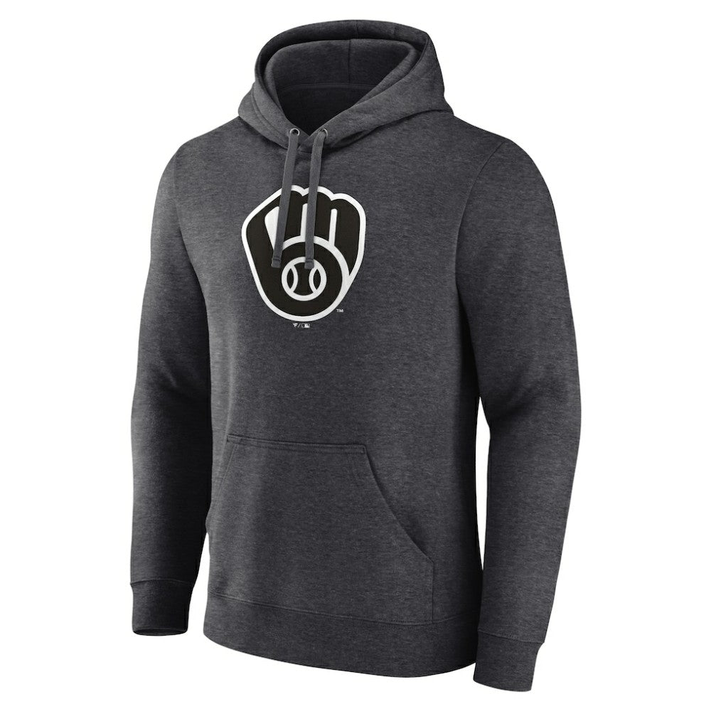 Milwaukee Brewers Monochrome Pullover Hoodie - Charcoal Hoodies