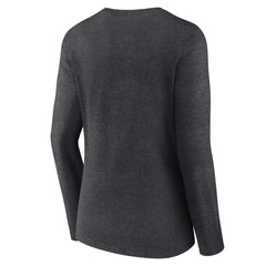 Milwaukee Brewers Women's Monochrome Long Sleeve V-Neck T-Shirt - Charcoal T-shirts