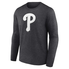 Philadelphia Phillies Monochrome Long Sleeve T-Shirt - Charcoal T-shirts
