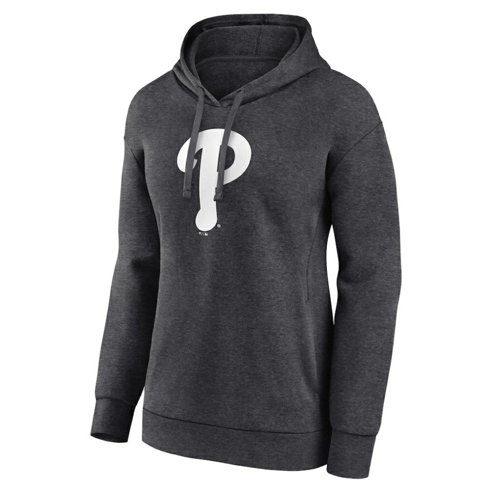 Philadelphia Phillies Women's Monochrome Pullover Hoodie - Charcoal Hoodies