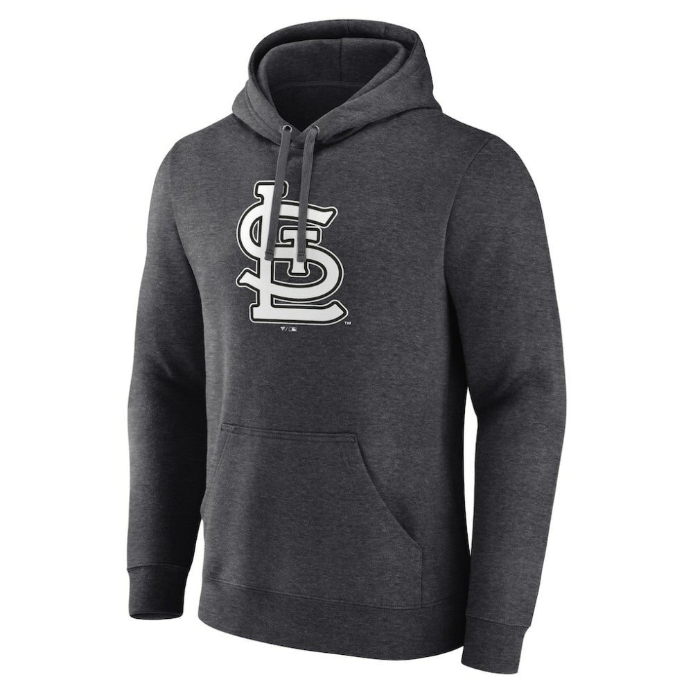 St. Louis Cardinals Monochrome Pullover Hoodie - Charcoal Hoodies