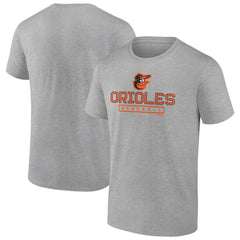 Baltimore Orioles Evanston Stencil T-Shirt - Heather Gray T-shirts