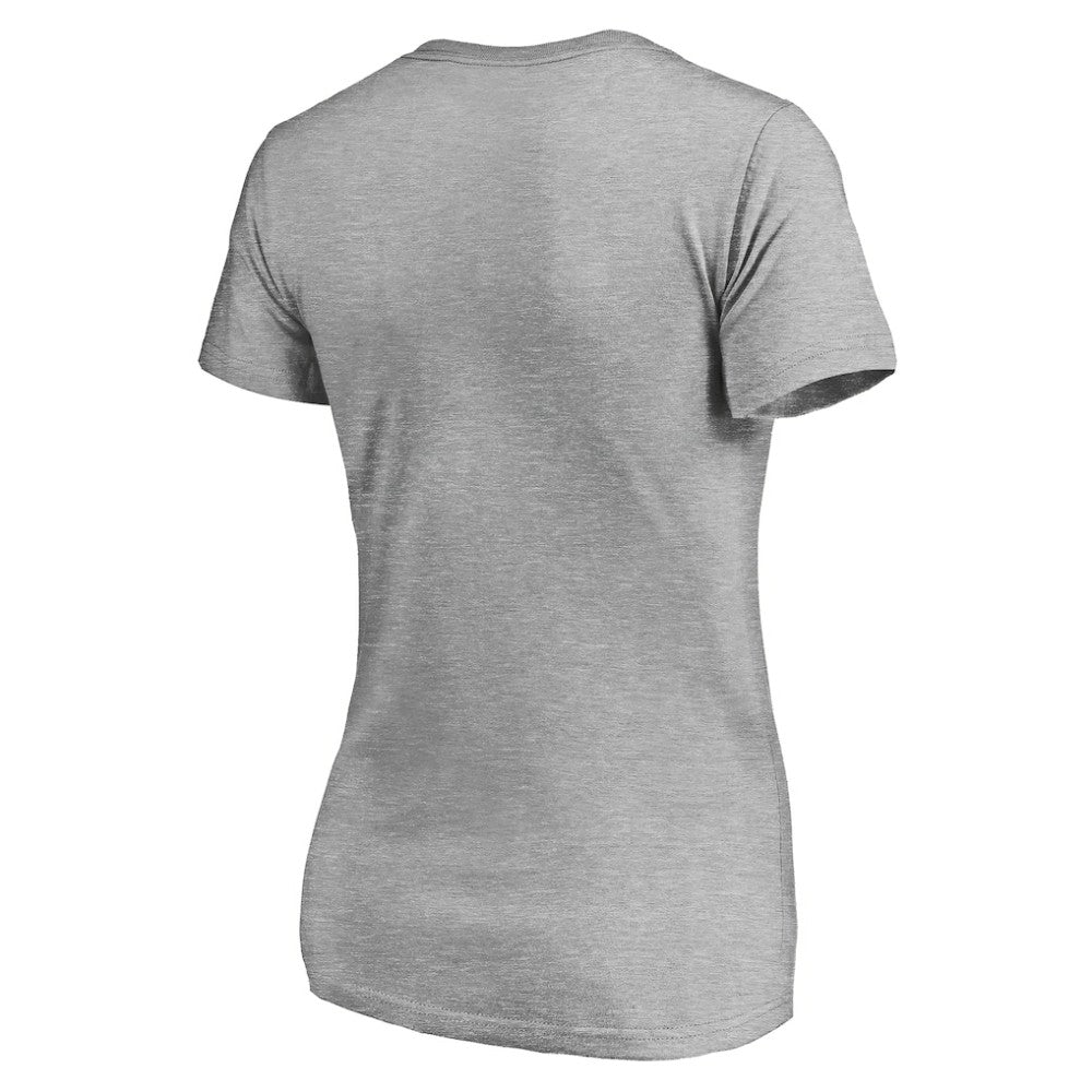 Baltimore Orioles Women's Evanston Stencil V-Neck T-Shirt - Gray T-shirts