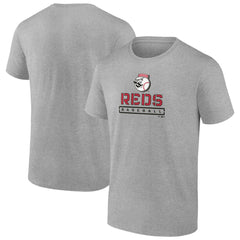 Cincinnati Reds Evanston Stencil T-Shirt - Heather Gray T-shirts