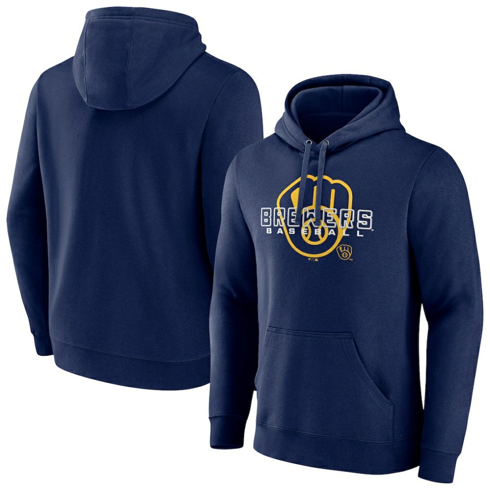 Milwaukee Brewers Stellar Pullover Hoodie - Navy Hoodies