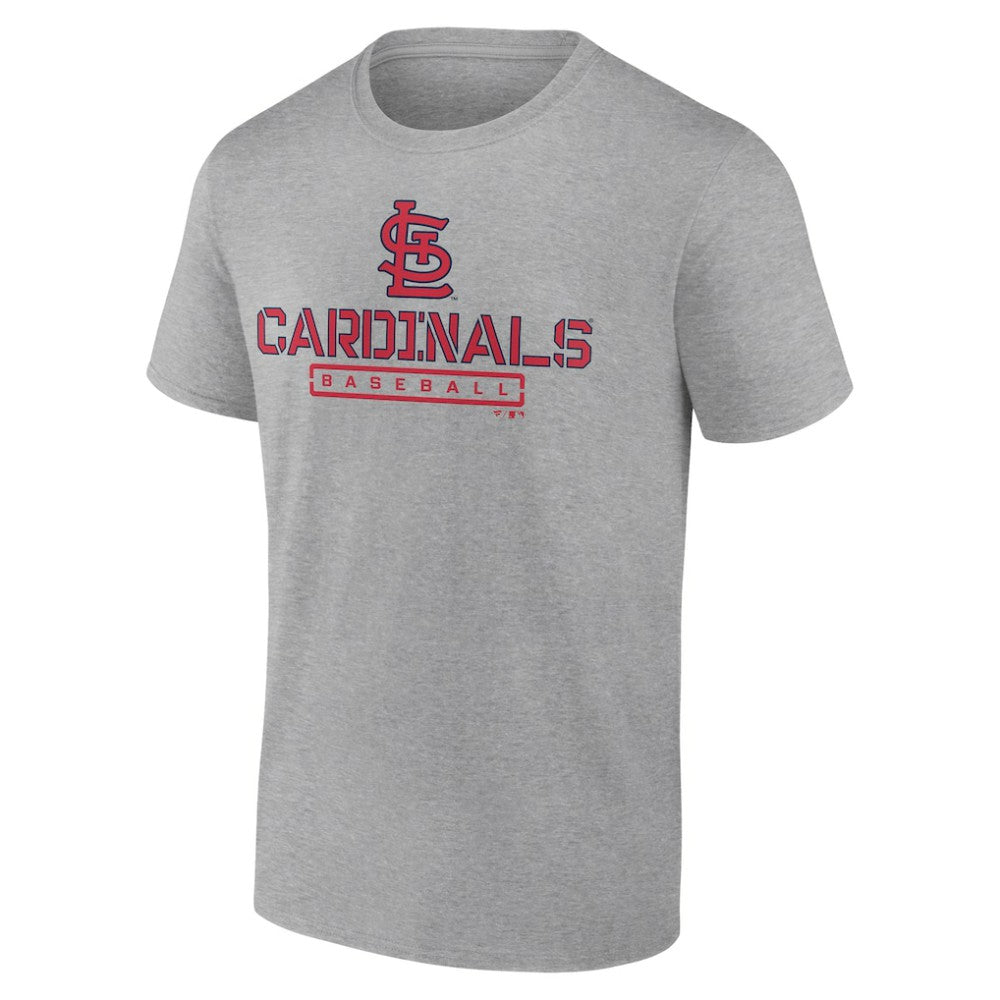 St. Louis Cardinals Evanston Stencil T-Shirt - Heather Gray T-shirts