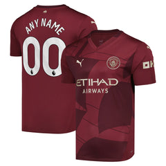 Manchester City 2024/25 Third Replica Custom Jersey Burgundy - Puma outlet