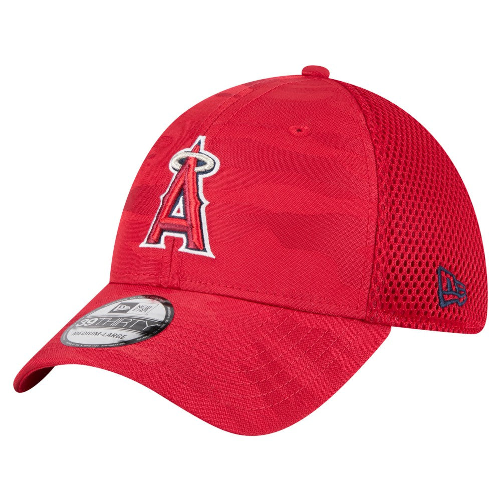 Los Angeles Angels New Era Subtle Camo 39THIRTY Flex Hat - Red Hats