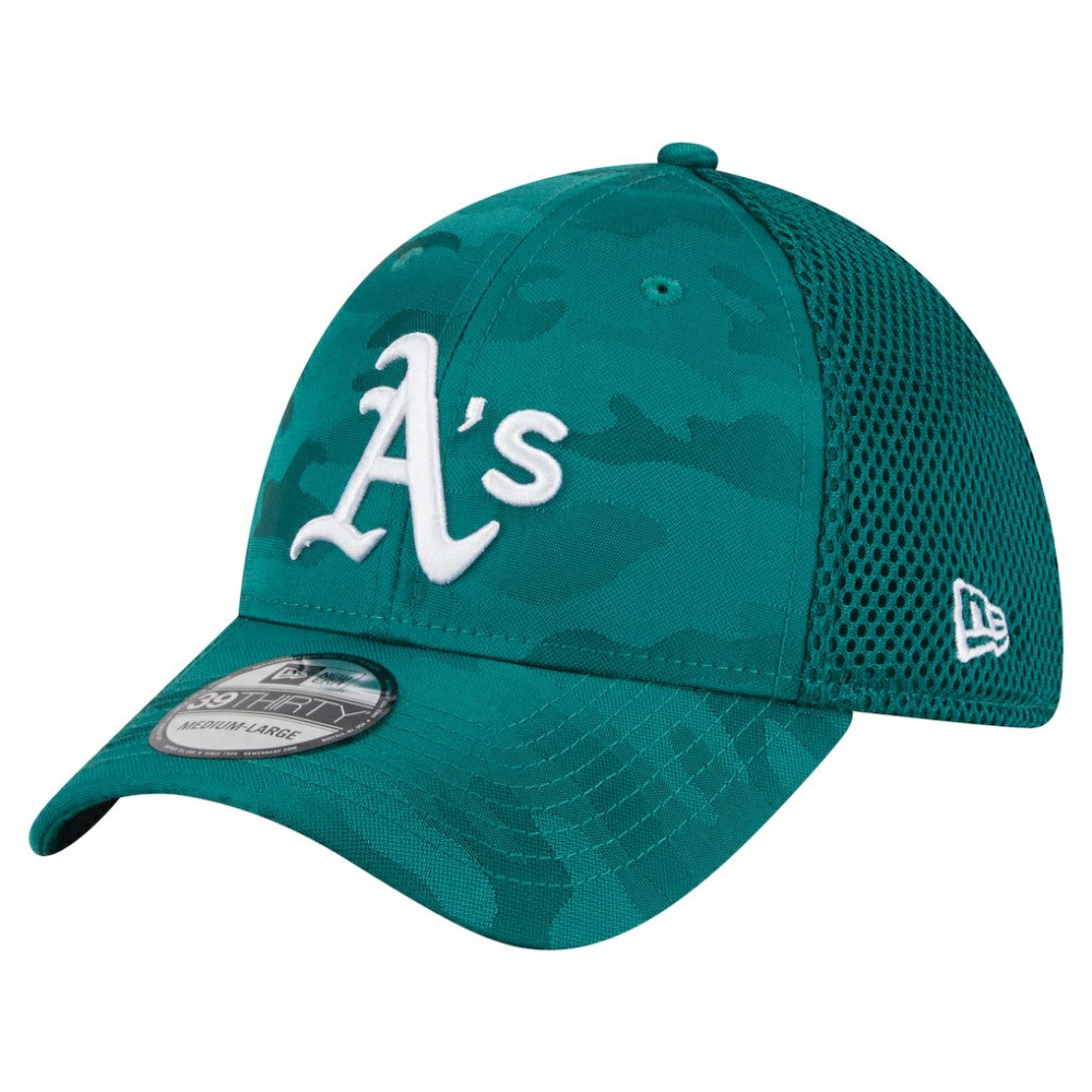 Athletics New Era Subtle Camo 39THIRTY Flex Hat - Green Hats