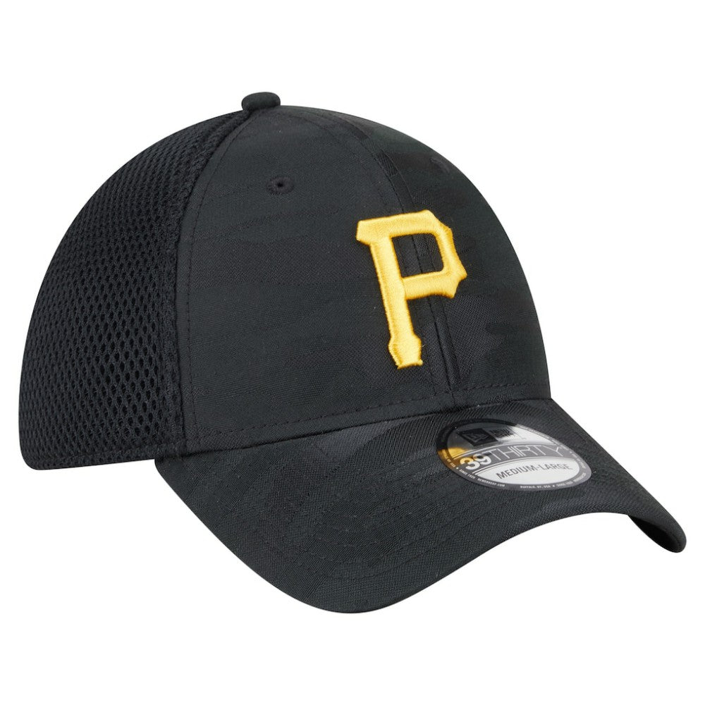 Pittsburgh Pirates New Era Subtle Camo 39THIRTY Flex Hat - Black Hats
