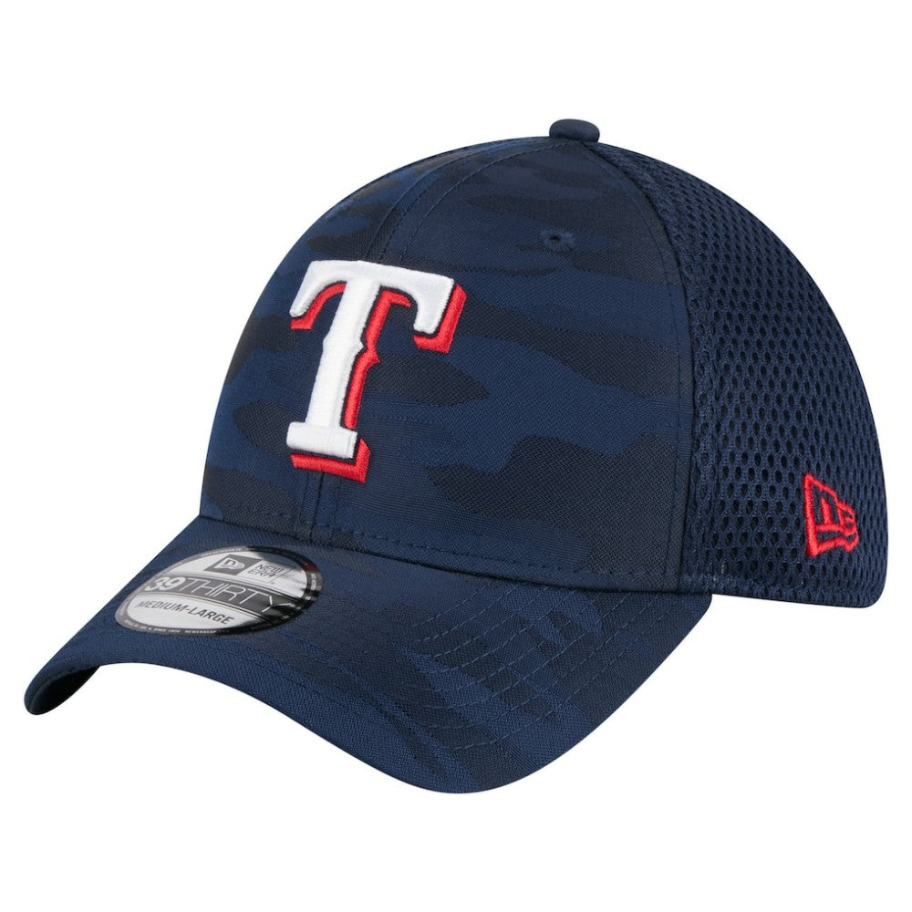Texas Rangers New Era Subtle Camo 39THIRTY Flex Hat - Navy Hats
