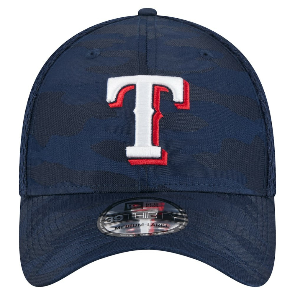 Texas Rangers New Era Subtle Camo 39THIRTY Flex Hat - Navy Hats