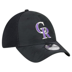 Colorado Rockies New Era Subtle Camo 39THIRTY Flex Hat - Black Hats