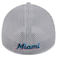 Miami Marlins New Era Linear 39THIRTY Flex Hat - Gray Hats