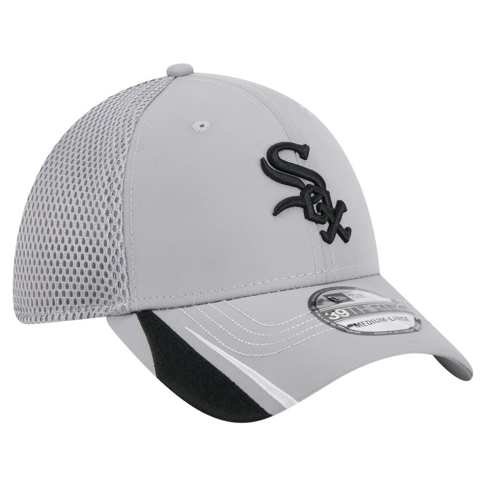 Chicago White Sox New Era Linear 39THIRTY Flex Hat - Gray Hats