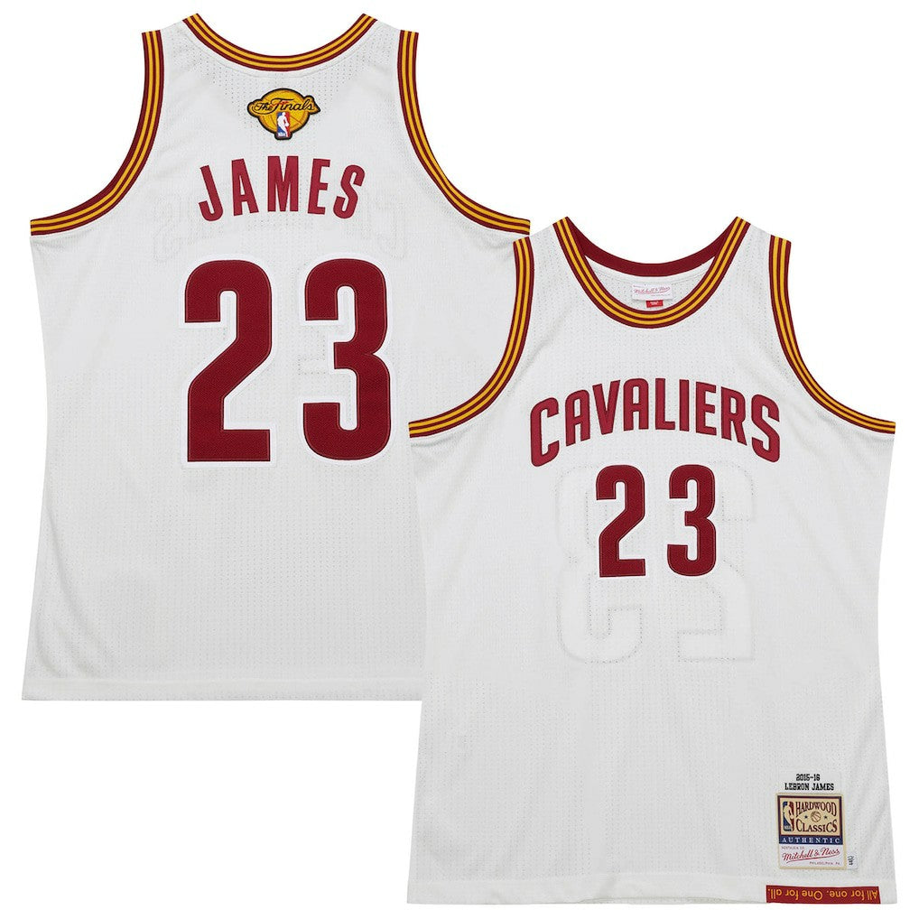 LeBron James Cleveland Cavaliers 2015/16 Hardwood Classics Authentic Jersey White - Mitchell & Ness
