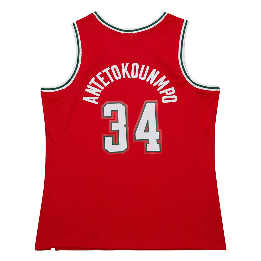 Giannis Antetokounmpo Milwaukee Bucks 2014/15 Hardwood Classics Swingman Jersey Red - Mitchell & Ness