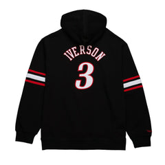 Allen Iverson Philadelphia 76ers Name & Number Pullover Hoodie Black - Mitchell & Ness