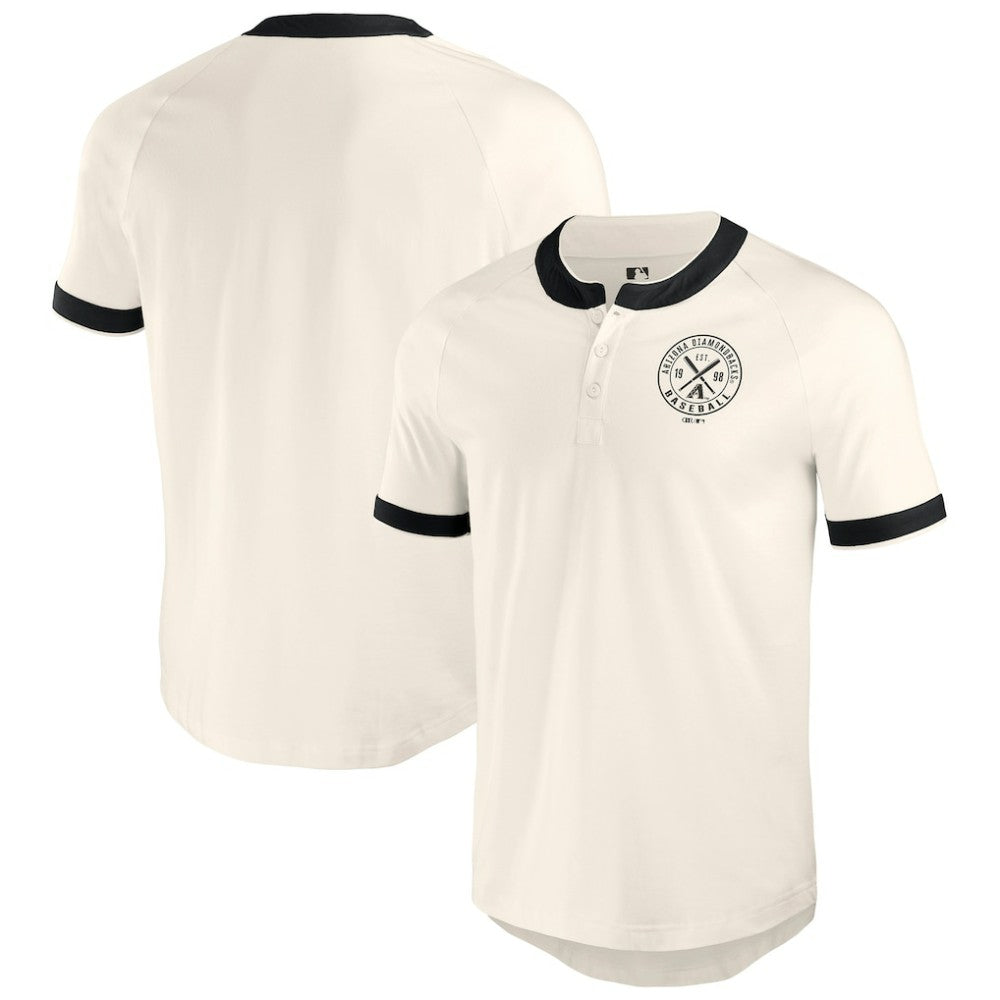 Arizona Diamondbacks Darius Rucker Collection by Fanatics Henley Raglan T-Shirt - White T-shirts
